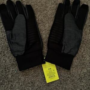 Black gray gloves